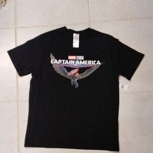 Disney Marvel Studios Captain America Black Graphic Tee